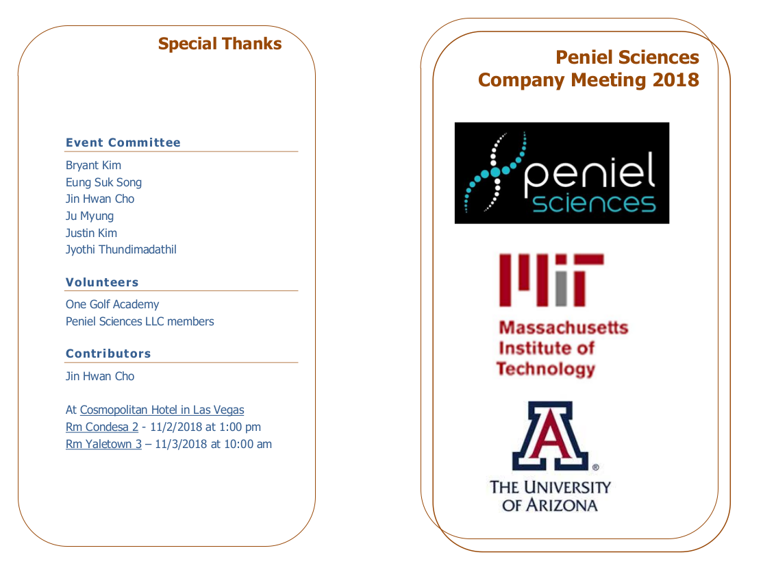 Peniel Sciences & MCR Therapeutics Meeting